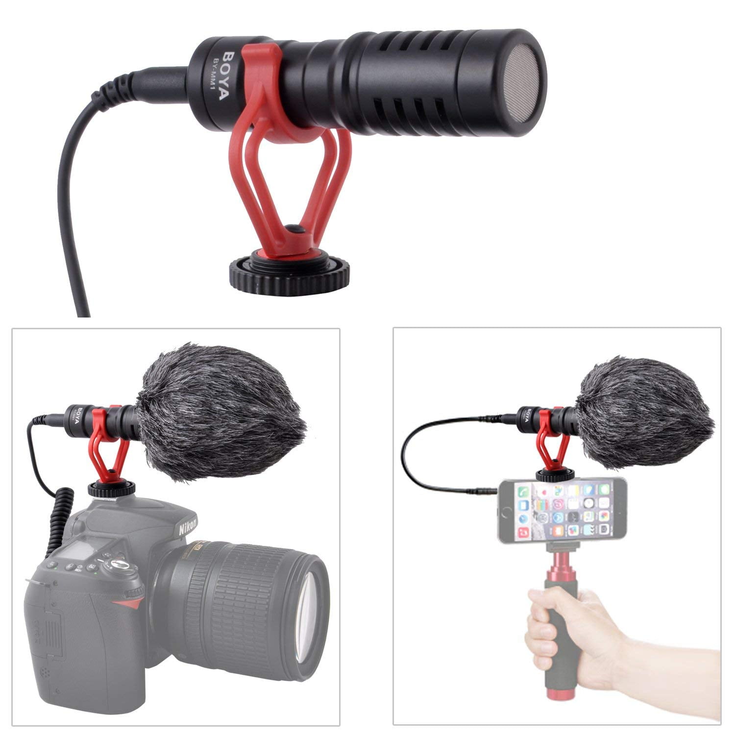 Super Cardioid Shotgun Video Microphone Universal Compact On Camera
