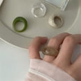 thumbnail image 6 of Lerpwige Contemporary Resin Band Ring Arc Shape Comfortable Fit Multiple Colors Stylish Material Gift, 6 of 8