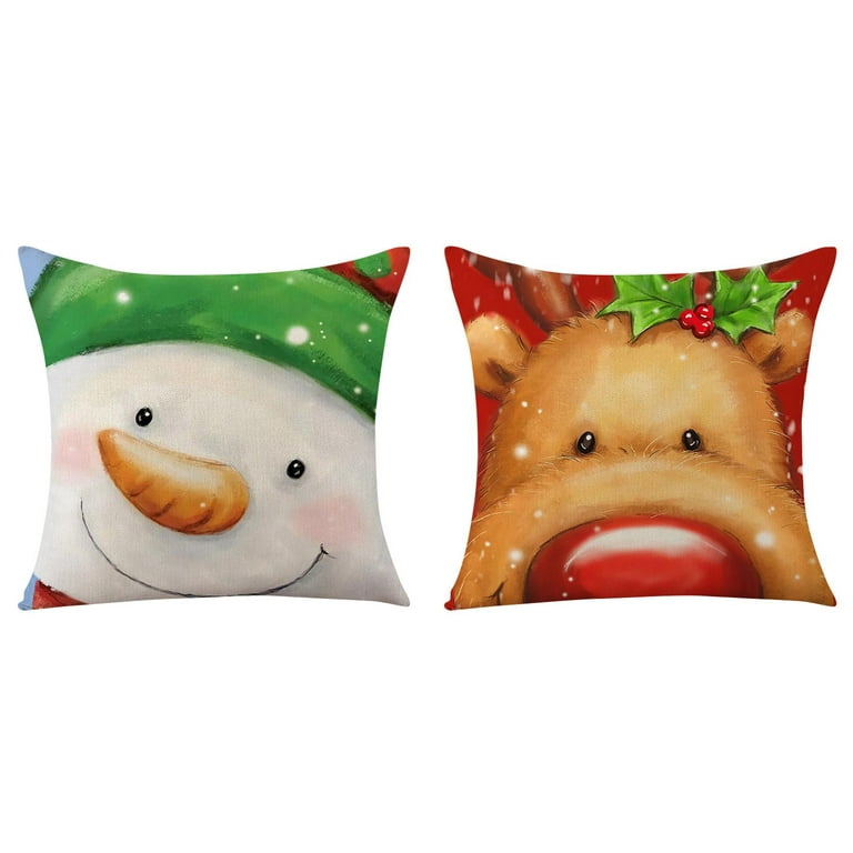 Negj Pillow Ers 18x18in Christmas Decorations Stripe Pillows Winter Holiday Throw Farmhouse Leather Big Sofa Couch 18 X 2pcs Com