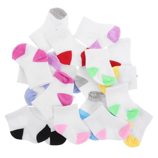 SEWCHICS 10 Pairs American Doll Socks for Dress Up Doll Outfit Assorted Color Fabric Accessories