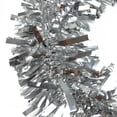 thumbnail image 2 of Northlight 50' x 4" Unlit Shiny Silver Wide Cut Tinsel Christmas Garland, 2 of 3