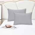 thumbnail image 5 of BinKFF Zippered Pillowcases, 2 Pack Microfiber Queen Pillow Cases, Super Soft Pillowcases with Envelope Closure, Wrinkle, Fade and Stain Resistant Pillow Covers, 19.3x14.2, 5 of 8
