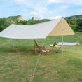 thumbnail image 5 of Outdoor Camping Hiking Adjustable Telescoping Aluminum Alloy Tarp Poles Silver 2Pcs Adjustable Aluminum Alloy Camping Tarp 90" Telescoping Tent Canopy Poles Tent Poles Adjustable Tarp Poles Set, 5 of 11
