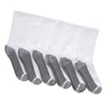 thumbnail image 4 of Calcetines Hanes Max Cushion Crew, paquete de 6 pares, blanco/gris, 4 of 6