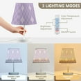 thumbnail image 4 of LED Desk Lamp Purple Block Table Nightstand Lamps with 3 Color Temperatures for Home Bedroom Living Room Decor 8x12, 4 of 8