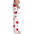 thumbnail image 3 of Fgvctg Valentine's Day Pajama Pants for Men Trendy Sleepwear Wide Leg Pajama Heart Graphic High Waisted Pjs Pant Loose Spring Fall Drawstring Lounge Pants with Pockets Hot Pink 2XL, 3 of 6