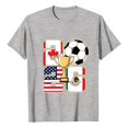 thumbnail image 4 of Women's Football Graphic T-Shirt, Women's Soccer Letter Print Short Sleeve T-Shirt, Casual Summer Neck Top for Women Sports Fan Tee Shirt Everyday for Soccer Tournament 2026 Light Gray Size: XL, 4 of 4