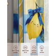thumbnail image 5 of Lemon Sheer Curtains 2 Panels Set Watercolor Bowknot Lemon Blue White Plaid Yellow Border Sheer Window Curtains Light Filtering Rod Pocket Voile Drapes for Bedroom Living Room 52"X84", 5 of 8