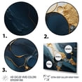 thumbnail image 3 of Designart "Essence Magic Gold and Blue Marble III" Extra Large Abstract Framed Wall Art - Modern Gold Abstract Marble Living Room Framed Canvas Art, 3 of 6