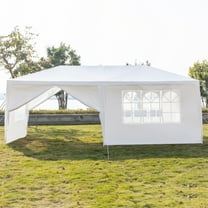 Resenkos 10' x 20' Tents and Canopies Outdoor Tents and Canopy, White 6 Sides Portable Waterproof Tent with Spiral Tubes Canopy Tents for Outside Party Waterproof Canopy Wedding Tent BBQ Shelter
