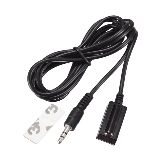 Cable Extensor de Receptor Infrarrojo Uxcell con Jack de 3.5mm 4.9FT Distancia de Recepción de 26FT Cabeza Cuadrada Negra
