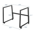 thumbnail image 4 of Rocelco 40" Large Height Adjustable Standing Desk BUNDLE - Quick Sit Stand Up Dual Monitor Riser - Gas Spring Assist Computer Workstation - Retractable Keyboard Tray - Teak Wood Grain (R DADRT-40-FS2), 4 of 9