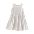 thumbnail image 1 of UANWENN Robe d'Été pour Filles Décontractée Sans Manches à Col Rond à Taille Élastique Robe Trapèze pour Enfants Tenue Confortable et Respirante Robe Pailletée pour Tout-Petits Robes de Baptême pour Filles Tenue de 1er Anniversaire Fille Filles, 1 of 6