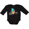 thumbnail image 3 of Inktastic Aloha- in cursive with pineapple rainbow colors Boys or Girls Long Sleeve Baby Bodysuit, 3 of 5