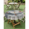 thumbnail image 4 of Outdoor Tablecloth with Umbrella Hole for Patio/Picnic/Party/Camping, Mountain Peak Waterproof Table Cloth Round Cover Washable, Gray Beige Mist Zen Modern Fantasy (Dia 60"), 4 of 9