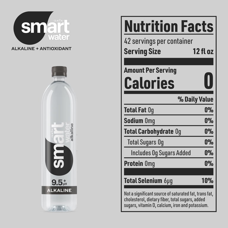 Smartwater Alkaline With Antioxidant Water, 33.8 fl oz, 6 Pack photo 6
