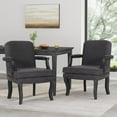 thumbnail image 2 of Noble House Ardson French Upholstered Dining Chair, Set of 2, Gray, 2 of 10