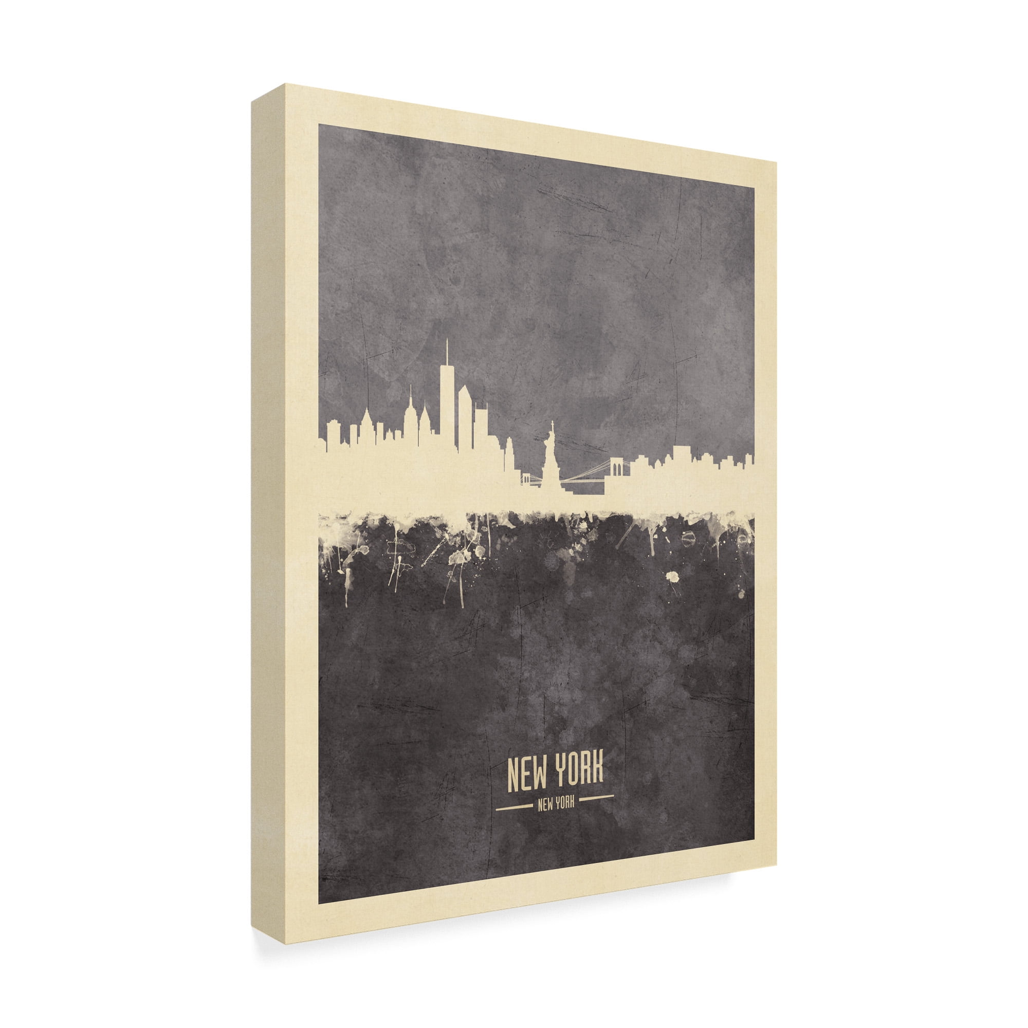 Trademark Fine Art 'New York Skyline Gray' Canvas Art by Michael Tompsett