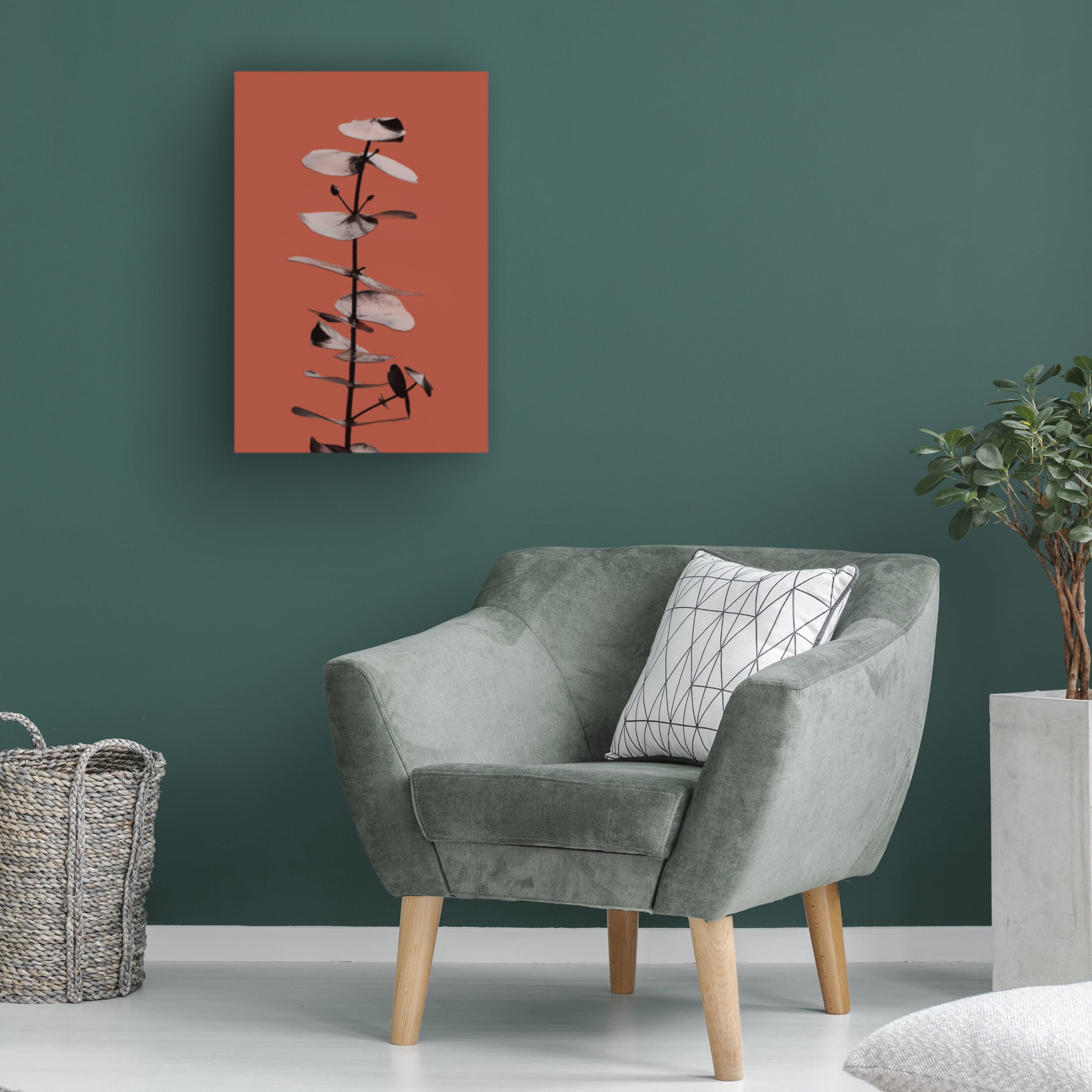 Canvas Wall Art - Pictufy Studio Iii 'Eucalyptus Rust 02' Wall Art for Living Room, Bedroom, or Office D?cor by Trademark Fine Art - 16 x 24 Inches