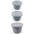 thumbnail image 2 of 12 inch Sea Blue Planter Pots and Saucers, Set of 5, Plastic, Weather Resistant, Indoor-Outdoor Use, 2 of 3