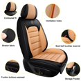 thumbnail image 4 of Fit for Mercedes-Benz GLA-Class 2015, PU Leather 5 Piece Full Set With Lumbar Support Waterproof, Orange and Black Car Seat Covers, Airbag-Compatible, 4 of 7