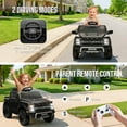 thumbnail image 4 of 12V Ride on Cars with Remote Control, Licensed Ford F 150 Raptor Powered Ride on Toys with Bluetooth, Radio, LED Light, 4 Wheels Suspension, Kids Cars Electric Vehicles for Boys Girls Ages 3-6, Black, 4 of 9