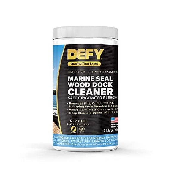 DEFY Marine Wood Dock Cleaner - Concentrated Powder for Decks, Marine Safe, 2 lb