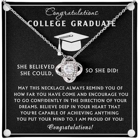 College Graduation Gifts for Her 2025, Graduation Necklace for Her, College Graduation Gift, High School, Senior Graduation, Gift From Mom And Dad For Daughter With Message Card