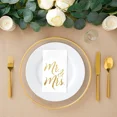 thumbnail image 6 of 50 Pack Disposable Mr And Mrs Napkins For Wedding Dinner, Gold Foil, 4X8 In, 6 of 6
