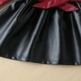 thumbnail image 4 of Robe à Manches Longues pour Filles Col Rabattu Fermeture à Boutons Veste en Cuir PU, 4 of 6