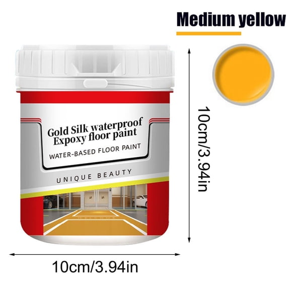 fheaev Floor Paint-Dry Slip Water-Based Floor Paint Nante Wind Paint Silk Epoxy Floor Paint Water-Based Garage 500ml