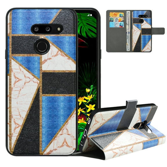 Labanema LG G8 ThinQ Case with Kickstand, 2 in 1 Detachable Magnetic Protective Folio Flip Cover for LG G8 ThinQ (Marble)