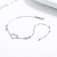 thumbnail image 3 of Pulsera De Plata Ajustable Con Símbolo De Infinito Y Corazones, 3 of 5