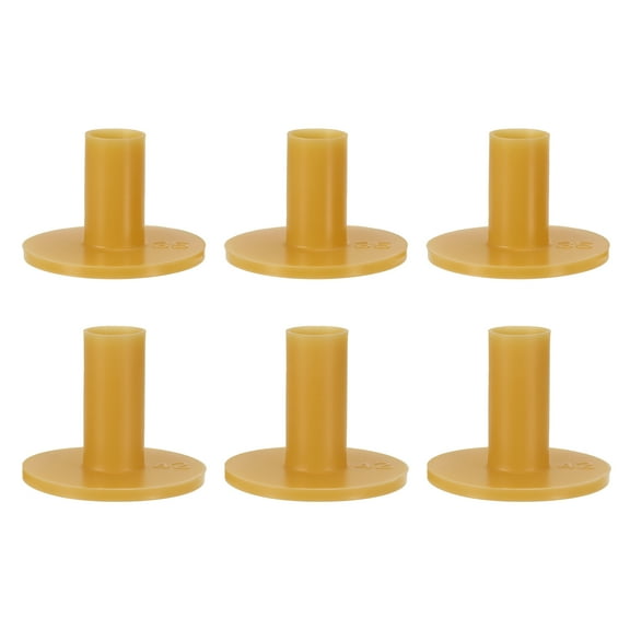 Uxcell Rubber Golf Tee, 6 Pcs Mix Size Golf Practice Tees Training Driving Range Tees, Yellow