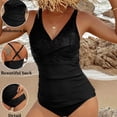 thumbnail image 4 of KPOPLK Womens Plus Size Swimsuits Modest Tankini Bathing Suits 2PCS Bathing Suit Swimwear(S,Black), 4 of 5