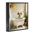 thumbnail image 3 of Stupell Industries Light Reading Dog Bath Black Framed Giclee Art design by Kim Allen, 12 x 12, 3 of 8