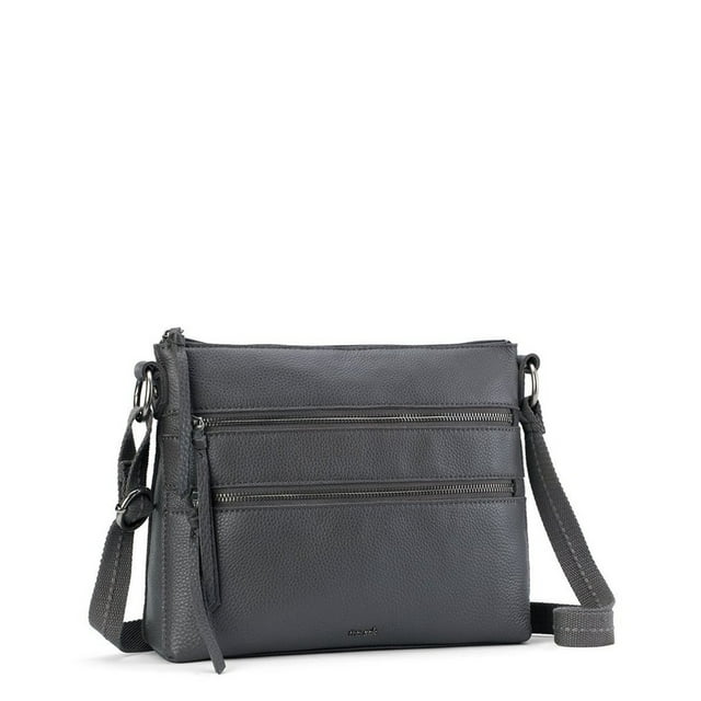 The Sak Reseda Leather Crossbody Handbag, Gray