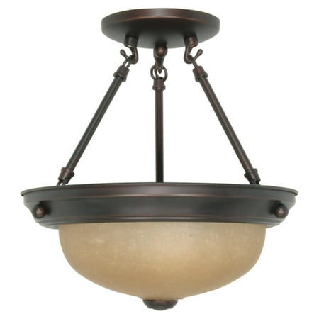 - Nuvo Semi Flush Mount Light with Smooth Shade