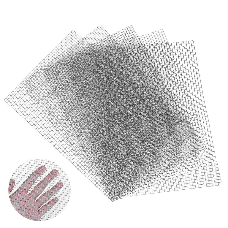 5 Screens Pack Mesh Woven Mesh,Cabinets Replacement 304 Wire Steel Wire Mesh,Window Mesh,11.8\