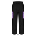 thumbnail image 6 of DeHolifer Men Pants Plus Size Solid Color Casual Outdoor Straight Leg Fitness Cargo Pants with Multiple Pockets Black XL, 6 of 7