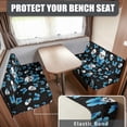 thumbnail image 2 of Yuyamidu Skull RV Dinette Cushion Covers Set Blue Butterfly Dinette Couch Protector for RV Camper Cushion Covers Comfy Couch Cover for RV Camper Sofa RV Accessory, 2 of 7