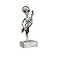 thumbnail image 3 of Real Metal Rock and Roll UFO Alien Playing Guitar Pewter Statue, 3 of 4