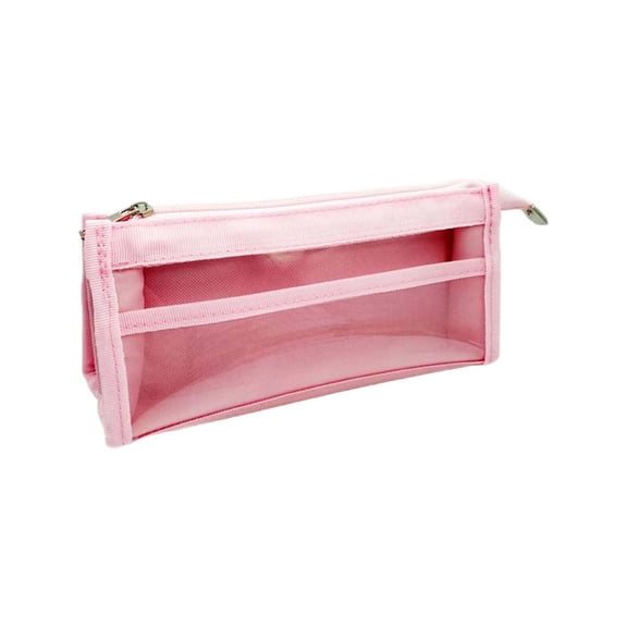 Mesh Pencil Pouch Large Capacity Pencil Case Aesthetic Pencil Pouch for College Wide Opening Organizer Box Aesthetic Office Supplies