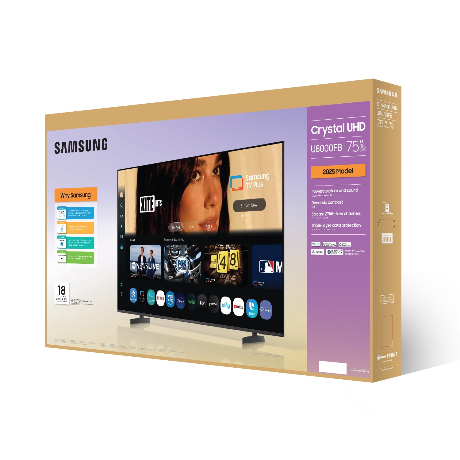 Samsung 75 Class Crystal UHD U8000FB 4K Smart TV - UN75U8000FBXZA