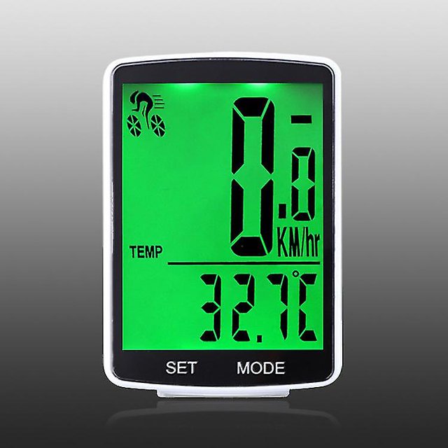 Computadora de bicicleta con pantalla LCD multifuncional, inalámbrica, resistente a la lluvia, velocímetro, odómetro, para ciclismo, 2,8 pulgadas, resistente al agua, 1 unidad, color negro