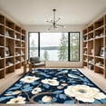 thumbnail image 2 of ODIKA 6'x9' Machine Washable Non-Slip Area Rug, Contemporary Navy Blue High Traffic Rug, Blue, 1082929, 2 of 7