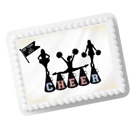 Cheerleading Cake Decoration Edible Frosting Photo Sheet