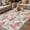 Peach Pink Green, variant on Red Flamingo Outdoor Rug for Patio/Deck/Porch, Non-Slip Large Area Rug 5 x 8 Ft, Summer Tropical Plants Leaves Botanical Green Indoor Outdoor Rugs Washable Area Rugs, Camping Rug Carpet Runner