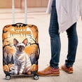 thumbnail image 4 of Mummy Devon Rex Happy Halloween with Pumpkins Bats Spooky Fun Travel Luggage Cover Cat Lover Kitten Owner Gifts Suitcase Dust Protective Decor - 00019, 4 of 5