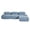 Blue, variant on Aukfa 117" Modular Sectional Sofa Overstuffed Boneless Couch, 3Pillows, No Assembly, Corduroy, Camel